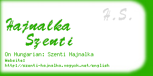 hajnalka szenti business card